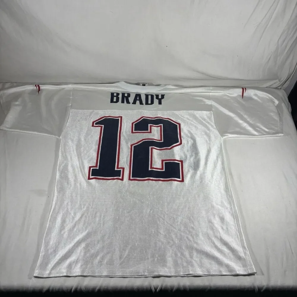 NFL Players Tom Brady #12 Patriots 2004 AFC Champions Jersey Size M